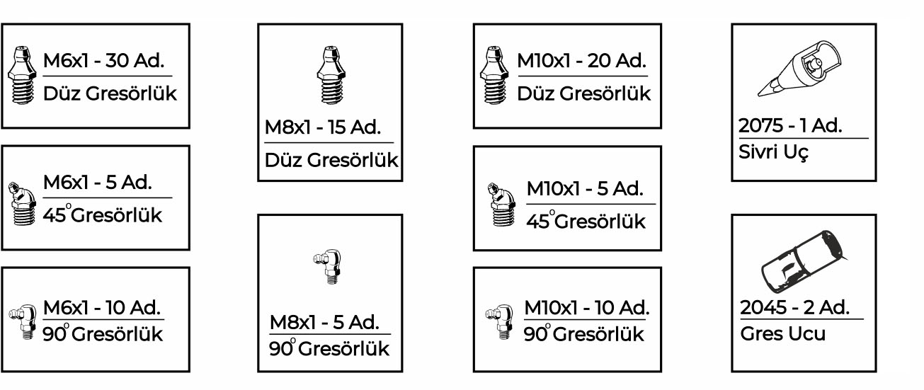 Gresörlük Seti 103 Parça – GS2103
